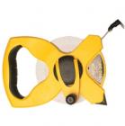 盤(pán)式玻璃纖維公英制長(zhǎng)卷尺, 1/2''寬尺帶，雙面公英制刻度，清晰易讀?？箾_擊ABS外殼，有效防震。 PVD尺帶，易于清潔。橡膠手柄，握持舒適。Class III精確度。